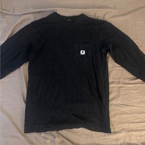 Brixton Black Long Sleeve Tee with Pocket